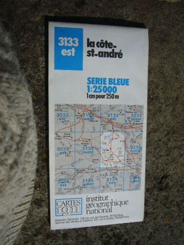 Carte Ign 1:25000 N°3133 Est , La Cote-St-André