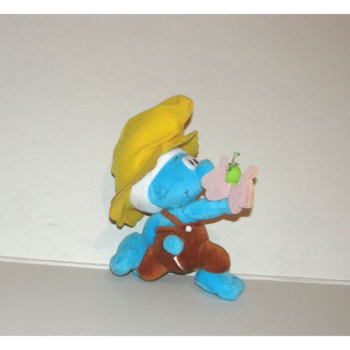 Doudou Peluche Schtroumpf Salopette Et Papillon Giocattoli Sicuri