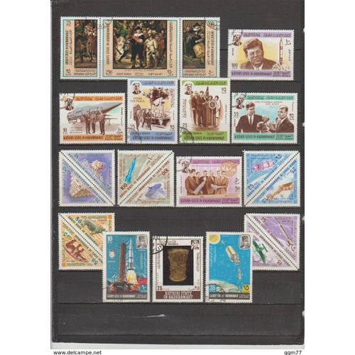 39 Timbres Arabie Du Sud ( Hadhramaut) Obliteres & Neufs* + Sans Gomme De 1967 & 1968