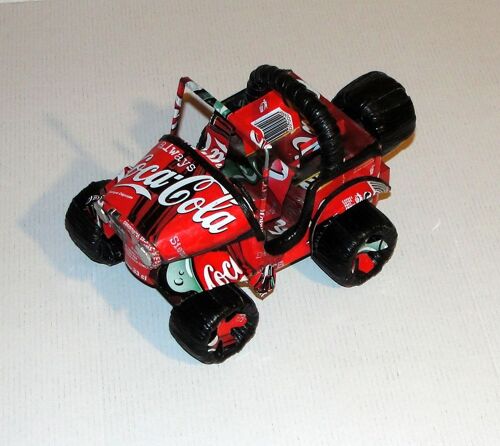 Voiture Jeep En Tole Coca Cola Fait Main Decoration En Metal 20 Cm