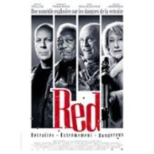 Red - Bruce Willis - Morgan Freman - Affiche De Cinéma Pliée 60x40 Cm