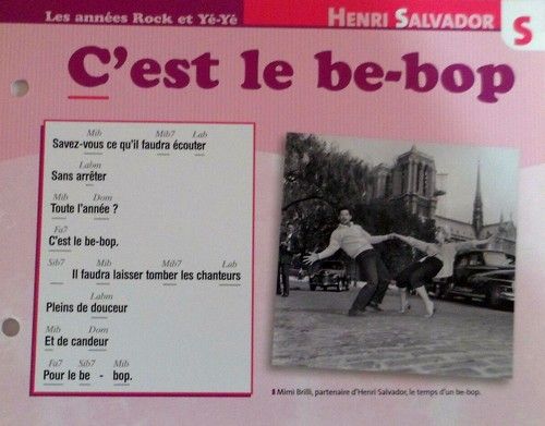 Fiche Chanson C'est Le Be-Bop Henri Salvador