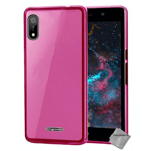 Housse etui coque pochette silicone gel fine pour Altice S33 + film ecran - ROSE