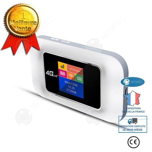 INN® Portable wifi 4G Unicom Telecom Mobile Trois Netcom peut insérer le signal de la carte SIM stable portable portable wifi blanc