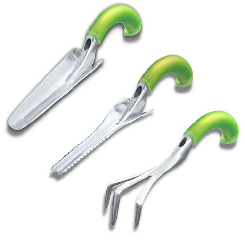 Vert Pack RootSlayer¿ | Petits outils | VENTEO | Transplantoir/Désherber/Cultivateur | Votre potager sublimé | Outils préparateurs de sol