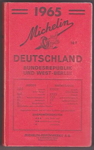 Guide Michelin. Deutschland (Allemagne) Bundesrepublik Und West-Berlin. Guide Touristique (Rouge)