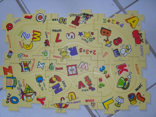 Lot De 8 Plaques Pour Circuit Puzzle Alphabet