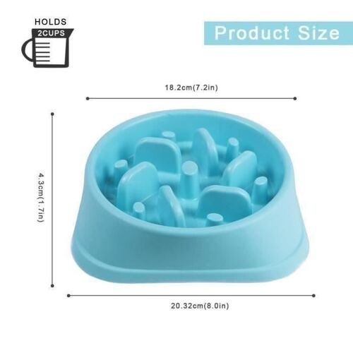Gamelle Pour Chiens Anti Glouton - Favorise Une Alimentation Saine Et Une Digestion Lent Soq67811