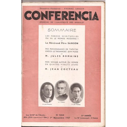 Conferencia 22 -Mes Personnages De Théâtre, Jules Romains- Etc