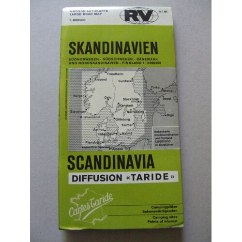 Carte Routiere 1/800000° Scandinavie