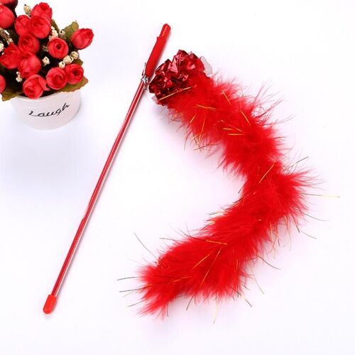 Bâton En Plumes Coloré Pour Chat, Jouet Interactif Et Créatif, Baguette Pour Chatouiller, 30cm, 1/2/3 Pièces