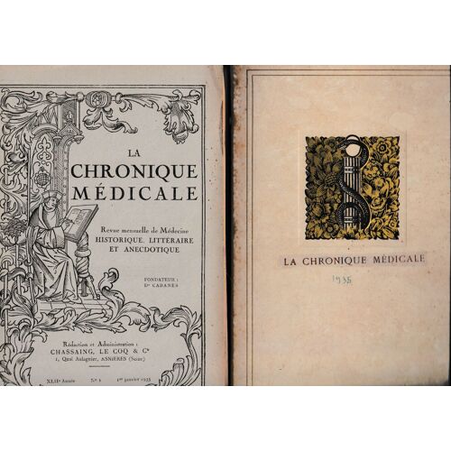 La Chronique Médicale : Revue Bimensuelle De Médecine Scientifique, Littéraire & Anecdotique.1935 Année Complète Cabanes, Dr. Augustin, Rédacteur-En-Chef Date D'Édition : 1935, 12 Revues