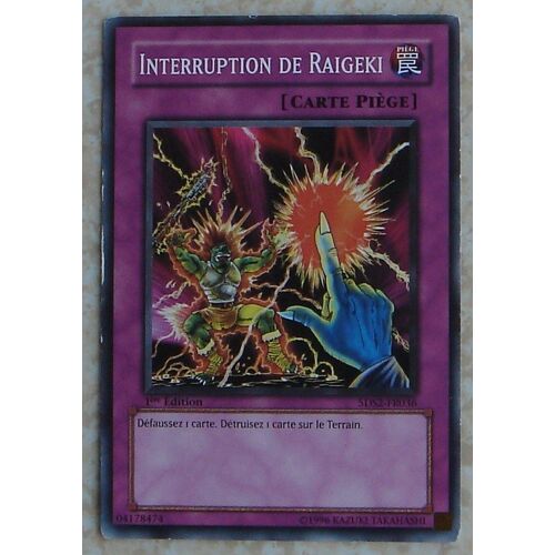 Carte Yu-Gi-Oh Interruption De Raigeki 5ds2-Fr036 - 1ère Édition - Carte Piège