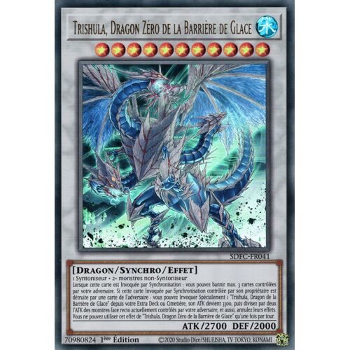 Yugioh! Sdfc-Fr041 Trishula, Dragon Zéro De La Barrière De Glace