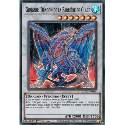 Yugioh! Sdfc-Fr044 Gungnir, Dragon De La Barrière De Glace