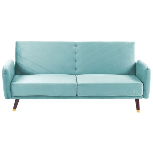 Canapé-lit SENJA Bleu clair Velours