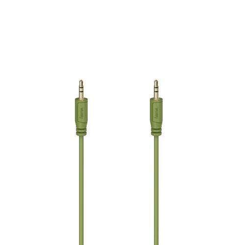Câble audio "Flexi-Slim", jack mâle 3,5 mm/f. mâle, doré, vert, 0,75 m