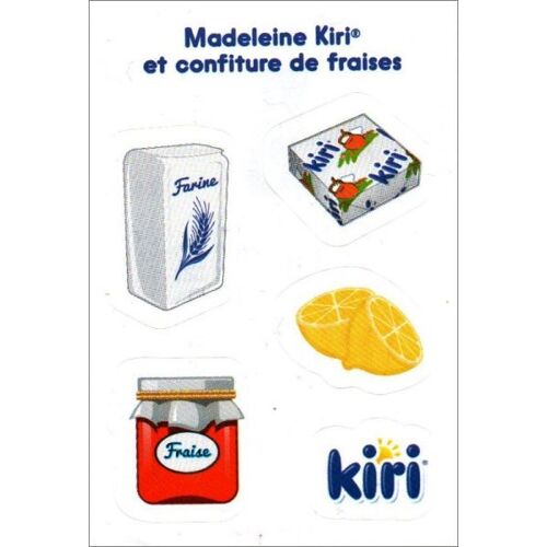 Autocollant  Croque Kiri De Légumes + Madeleine Kiri Et Confiture De Fraises