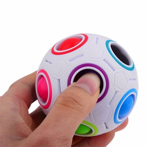 Cube De Vitesse Magique De Football, Puzzle, Jouets Éducatifs Pour Enfants, Cube Sphérique Pour Bébé, Boule Arc-En-Ciel
