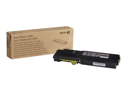 Xerox - Haute capacité - jaune - originale - cartouche de toner - pour Phaser 6600DN, 6600N, 6600V_DNM; WorkCentre 6605DN