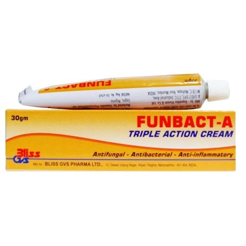 Funbact-A Tiple Action Cream - Crème Triple Action / Antifongique, Antibactérienne, Anti-Inflammatoire 
