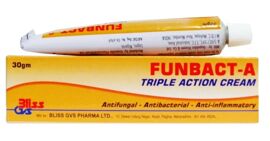 Funbact-A Tiple Action Cream - Crème Triple Action / Antifongique, Antibactérienne, Anti-Inflammatoire