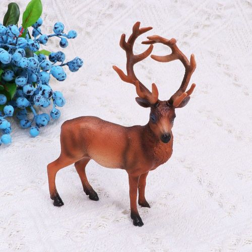 Noël Miniature Elk Ornement Créatif Simuler Cerf Modèle Bureau Décoratif Accessoire Accessoires Enfants Cadeau Pour Bureau Vivant Roo