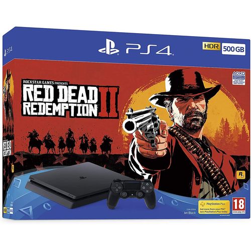 Sony Playstation 4 Slim Red Dead Redemption 2 Bundle 500 Go
