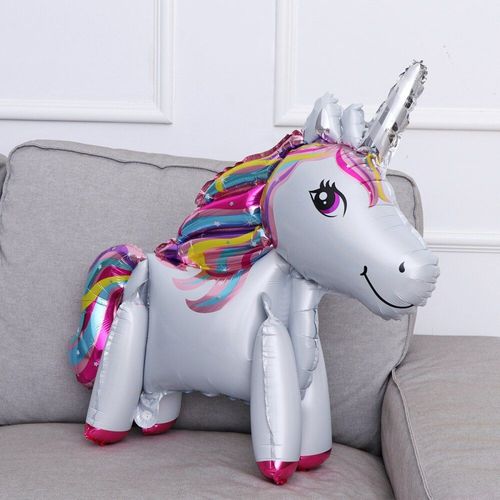 Nouveaux Enfants Jouets En Aluminium Film Ballon 3d Arc-En-Ciel Dessin Animé Licorne Ballon En Aluminium (Coloré)
