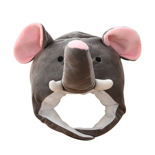 1pc Fête Chapeau Stylé Éléphant Design Peluche Chapeau Adorable Coiffe Décor