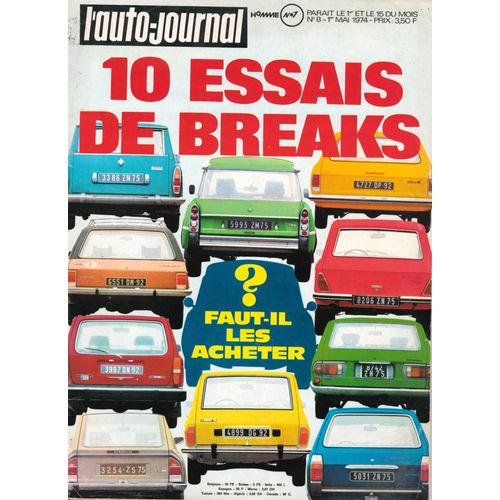 Auto-Journal N°8 -Mai 1974 - Citroen Ds23 Break