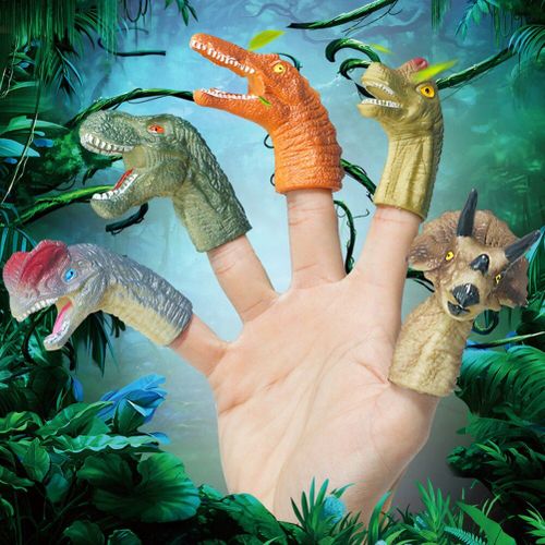 10 Pièces Poupées De Doigt Pour Enfants Simulé Modèle De Dinosaure En Caoutchouc Souple