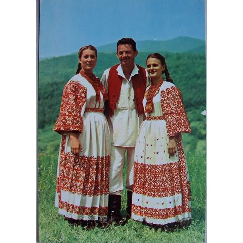 Carte Postale Folklore Costumes Croatie