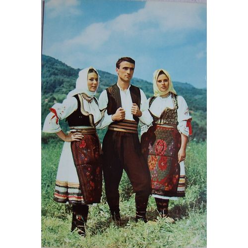 Carte Postale Folklore Costumes Serbie