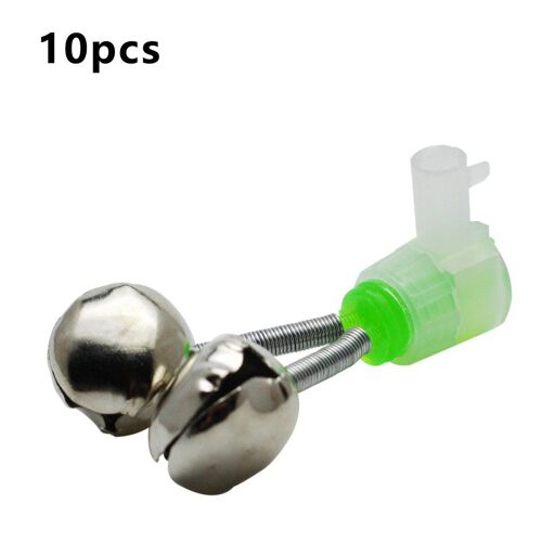 Alarmes De Morsure De Canne À Pêche, 10 Pièces/Lot, Cloche De Serrage De Canne À Pêche, Anneau Vert Abs, Accessoires De Pêche En Plein Air