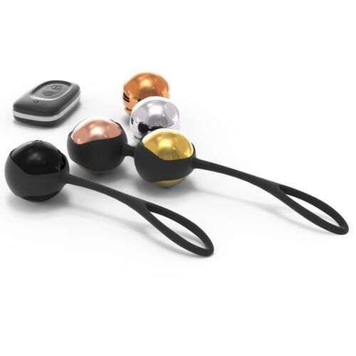 Training Balls Boules Geisha Avec Télécommande Et Rechargeable Silicone Femme Noir