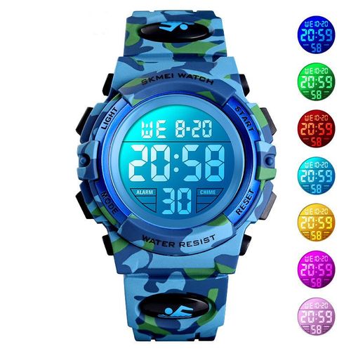 Montre Enfant Garçon Fille Adolescent Digitale Outdoor Sport Multifonction Tanche Led Lumière Alarme Calendrier Date Avec Bande
