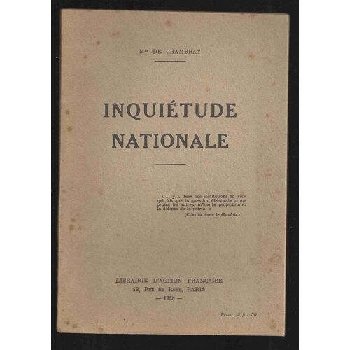 Inquietude Nationale