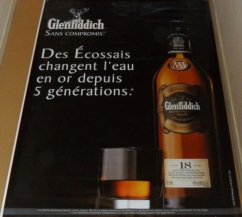 Glenfiddich / 18 Ans D'age / Affiche Pub 119x174