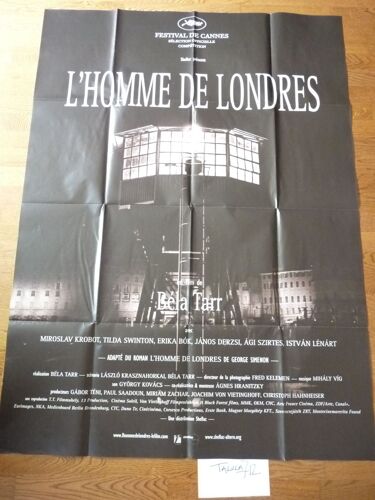 L'homme De Londres De Bela Tarr Avec Tilda Swinton - Affiche Originale  De Cinéma  120 X 160 Cm