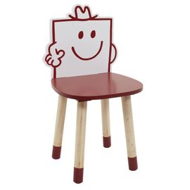 Paris Prix - Chaise Enfant "Monsieur Costaud" 53cm Rouge