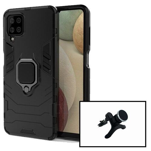 Kit Support Magnétique De Voiture Renforcé + Coque Military Defender 3x1 Anti-Impact Pour Samsung Galaxy M12