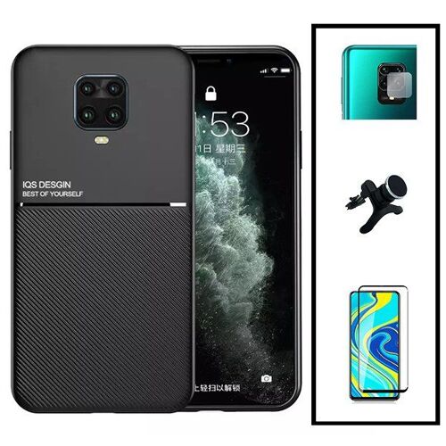 Kit Coque Magnétique Lux + Film De Verre Anti-Espion + Film Caméra Arrière + Support Magnétique De Voiture Renforcé Pour Xiaomi Redmi Note 10 Lite