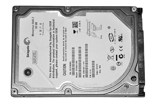 Seagate Momentus Laptop ST96812AS - Disque dur - 60 Go - interne - 2.5" - SATA 1.5Gb/s - 5400 tours/min - mémoire tampon : 8 Mo