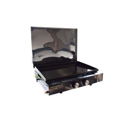 Plancha Gaz Finesta 2 Bruleurs Avec Capot Inox