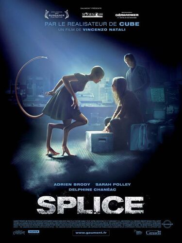 Splice - Véritable Affiche De Cinéma Pliée - Format 120x160 Cm - De Vincenzo Natali Avec Sarah Polley, Adrien Brody, Delphine Chaneac, David Hewlett - 2010