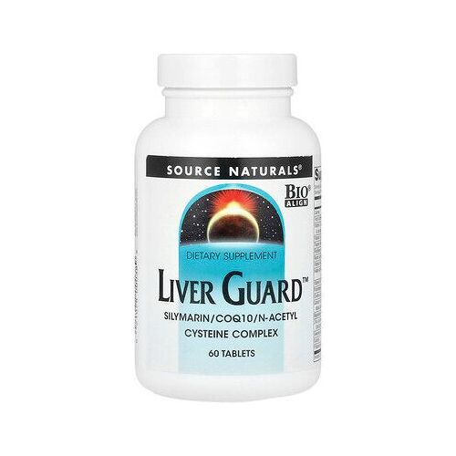 Source Naturals, Liver Guard¿, Silymarine, Coq10, Complexe De N-Acétylcystéine, 60 Comprimés 