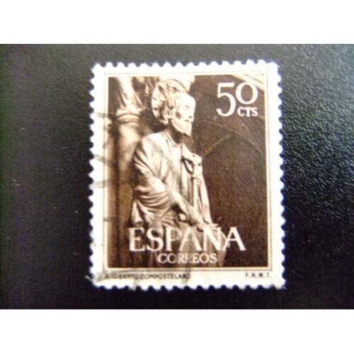 30 Espagne 1954 / Santiago (Détail Du Portique De La Gloire) / Edifil1130 Fu Yvert 841 Fu