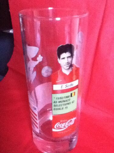 Verre Coca-Cola 33 Cl, Coupe Du Monde Usa 1994. Avec Snoopy Et Les Photos E Joueurs E. Scifo Et M. Degrjse