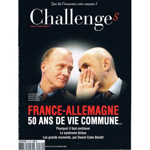 Challenges  N° 72 : France-Allemagne - 50 Ans De Vie Commune